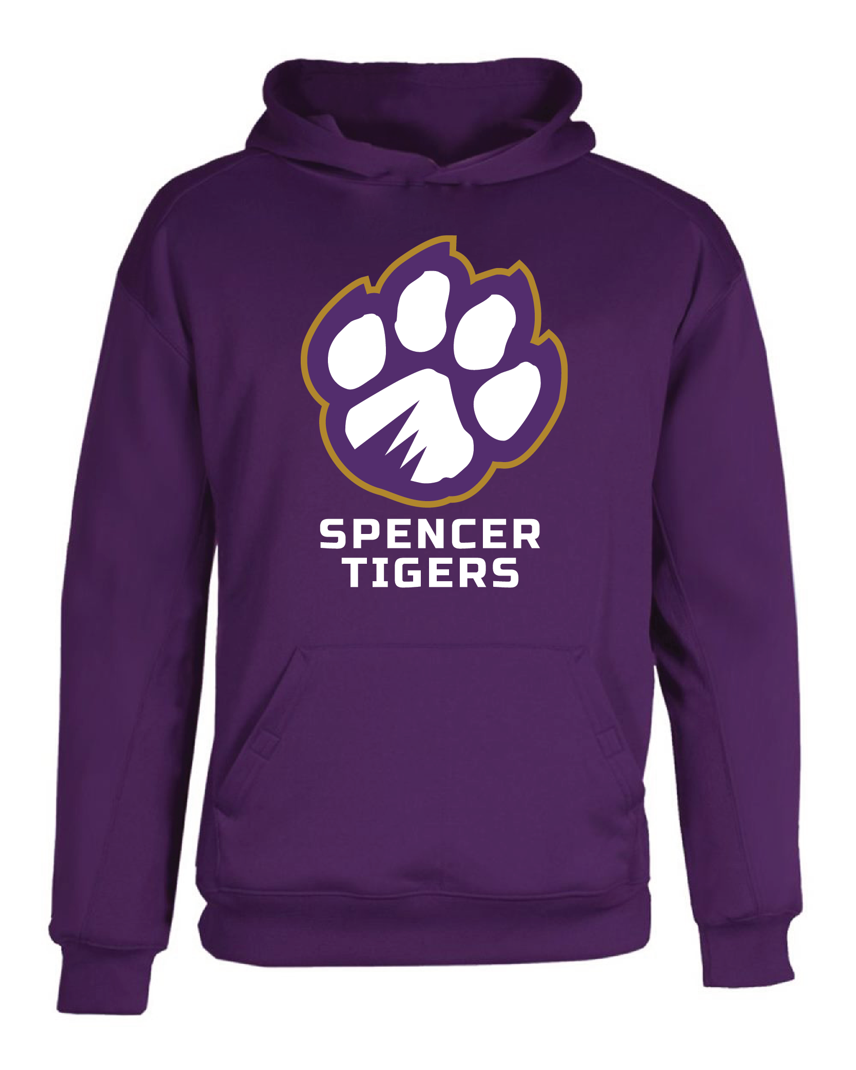 Adult Athletic Hooded Sweatshirt | Full-front Paw