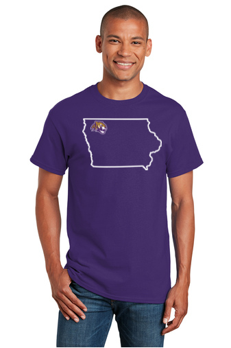 CLEARANCE | Adult Cotton Short Sleeve T-Shirt | Iowa Outline